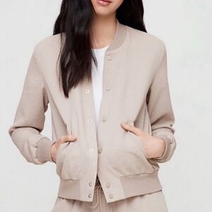Women's Beige Bomber Jacket